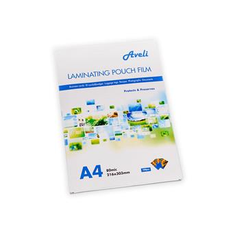 Laminovací fólie AVELI A4/160mic (2x80), lesklé