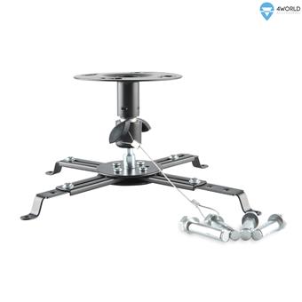 4W Stropní držák projektorů otočný sklopný 8kg BLK