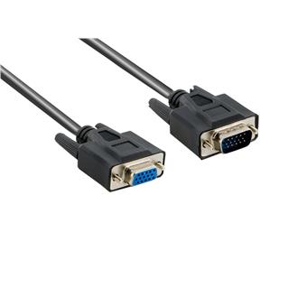 4World Kabel VGA 15M-15F 1.8m Black
