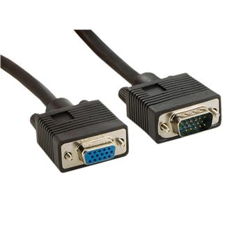 4World Kabel VGA 15M-15F 3.0m Black