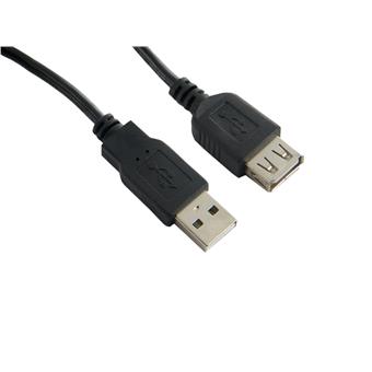 4World Kabel USB 2.0 AM-AF 0.75m Black