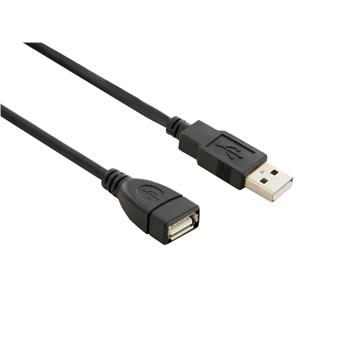 4World Kabel USB 2.0 AM-AF Ferryt 1.8m Black