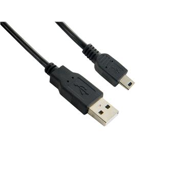 4World Kabel USB 2.0 AM-Mini BM 0.8m Black