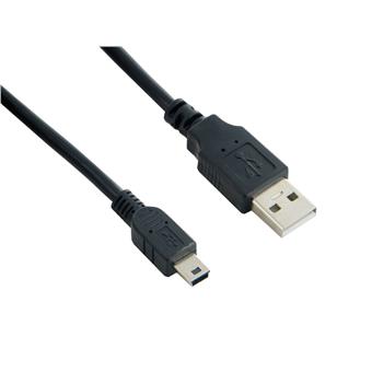 4World Kabel USB 2.0 AM-Mini BM 1.8m Black