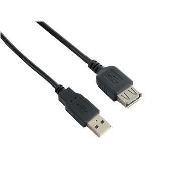 4World Kabel USB 2.0 AM-AF Ferryt 3.0m Black