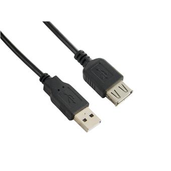 4World Kabel USB 2.0 AM-AF 3.0m Black