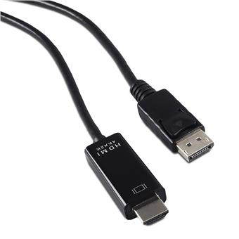 4World kabel Display Port M - HDMI M 2.0m Black