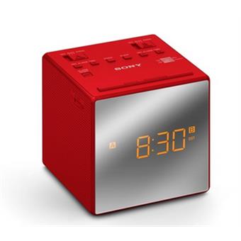 Sony radiobudík ICF-C1T, Duální alarm, červený