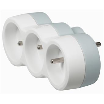 ADAPTÉR ČELNÍ 3x2P+T 16A, BÍLÁ