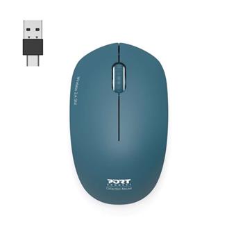 PORT CONNECT bezdrátová myš USB-A/USB-C, safírová