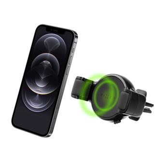 Univerzální držák s bezdrátovým nabíjením FIXED Roll 2 do mřížky ventilace, 15W, černý