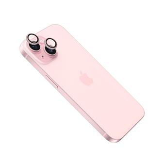 Ochranná skla čoček fotoaparátů FIXED Camera Glass pro Apple iPhone 16/16 Plus, růžová