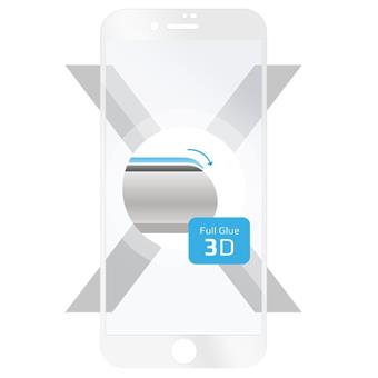 Tvrzené sklo FIXED 3D Full-Cover pro iPhone 6/6S/7/8, lepení přes celý displej, bílé, 0.33 mm