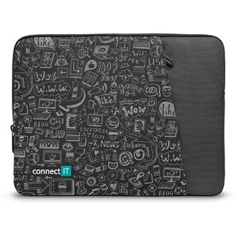 CONNECT IT Doodle pouzdro pro notebook 13.3", ČERNÉ