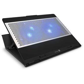CONNECT IT FrostBlast chladicí podložka pod notebook s modrým podsvícením, ČERNÁ