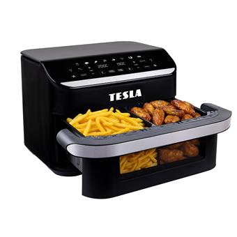 TESLA AirCook FlexiZone Q570 XXL - multifunkční duální digitální horkovzdušná fritéza