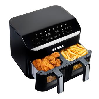 TESLA AirCook DualZone Q460 XXL - multifunkční duální digitální horkovzdušná fritéza