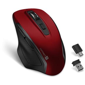 CONNECT IT Dual SmartSwitch bezdrátová. myš,RED
