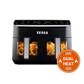 TESLA AirCook DualHeat QD464 XXL - multifunkční duální digitální horkovzdušná fritéza