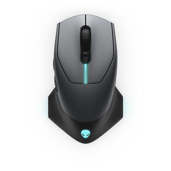 Dell Alienware 610M/Herní/Optická/Pro praváky/16 000 DPI/Drátová+bezdrátová/Šedá