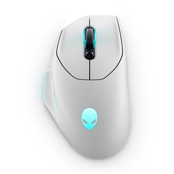 Dell Alienware 620M/Herní/Optická/Pro praváky/26 000 DPI/Drátová+bezdrátová/Bílá