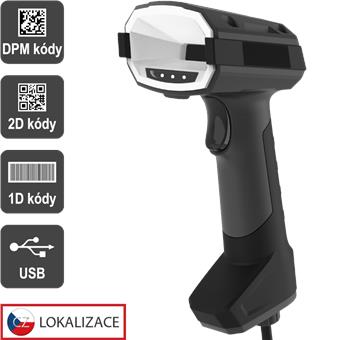 VIRTUOS - DPM CCD 2D čtečka Virtuos HT-880DPM, USB, tmavě šedá