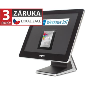 AerPOS PP-9635BV, 15" LCD LED, 350 cd/m2, J1900 2,42GHz, 4GB RAM, 120GB SSD, Win10 IoT, bez rámečku