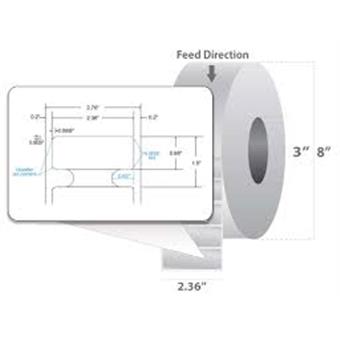 Label RFID, 02.36" X 0.98" (60x25mm); White coated PP, 500/roll