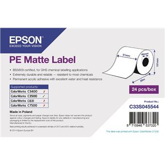PE Matte Label - Continuous Roll: 51mm x 29m