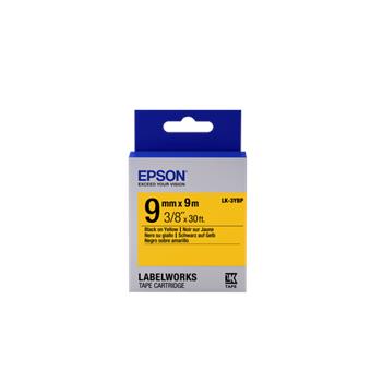 Epson Label Cartridge Pastel LK-3YBP Black/Yellow 9mm (9m)