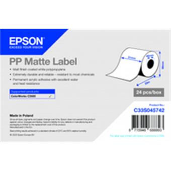 PP Matte Label - Continuous Roll: 51mm x 29m