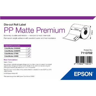 EPSON PP Matte Label Premium, Die-cut Roll, 105mm x 152mm, 800 Labels