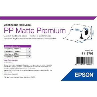 EPSON PP Matte Label Premium, Continuous Roll, 105mm x 55m