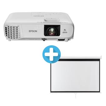 3LCD EPSON EB-U05 WUXGA 3400 Ansi 15000:1 + plátno Aveli 200 x 125