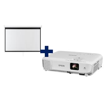 3LCD Epson EB-W06 WXGA 3700 Ansi,16:10 + plátno Aveli 200 x 125