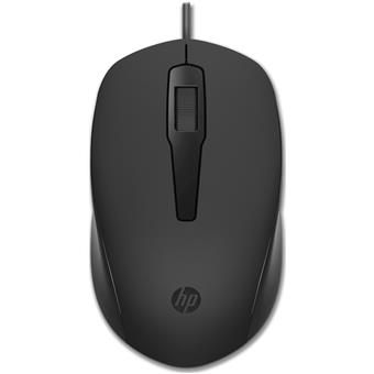HP 150 Mouse/Kancelářská/Optická/1 600 DPI/Drátová USB/Černá