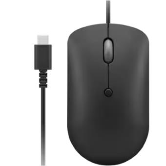 Lenovo 400/Cestovní/Optická/2 400 DPI/Drátové USB-C/Černá