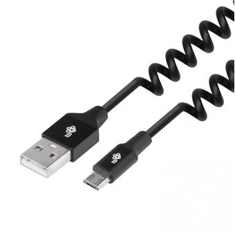 TB Touch USB - Micro USB cable coiled 1m, black