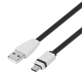 TB Touch USB-C/USB-A plochý kabel, 1m, černý