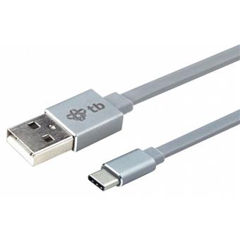 TB Touch USB-C/USB-A plochý kabel, 1m, šedý