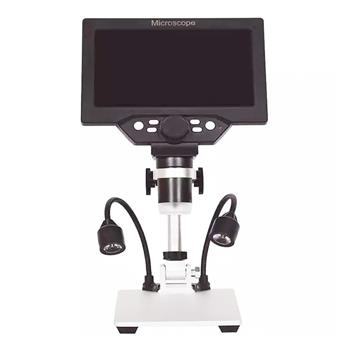 W-Star Digitální Mikroskop LCD 7”, baterie DM1200xLCDB přísvit, stojan, černá, CZ menu